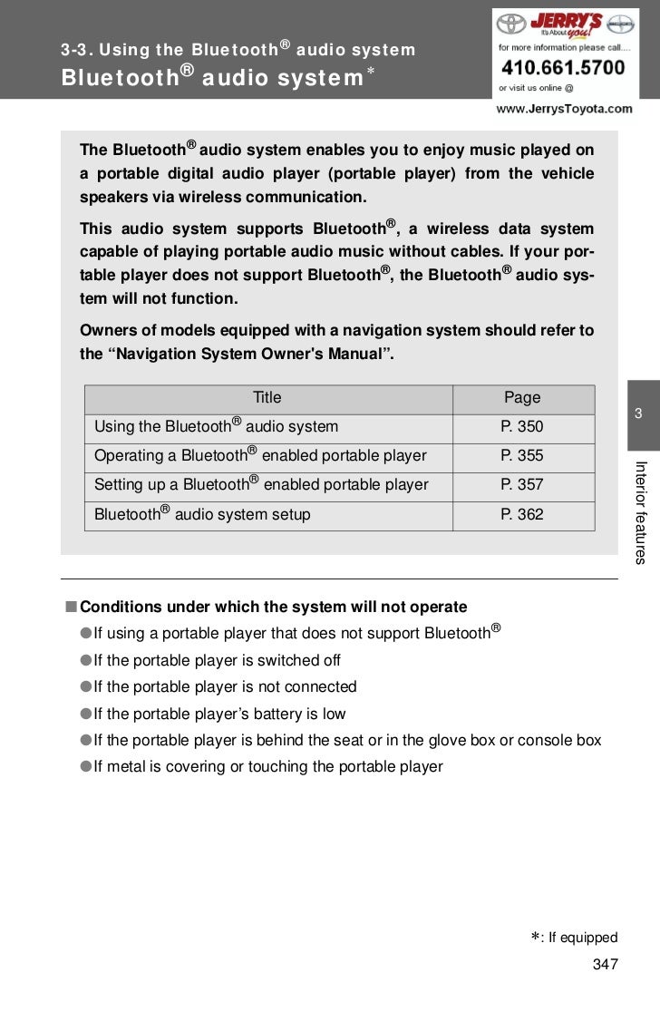 Toyota Highlander Owners Manual: Setup menu Toyota Highlander Owners Manual: Setup menu